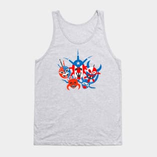 Puerto Rico Flag Vejigante Masks Boricua Festival Party Sanse Tank Top